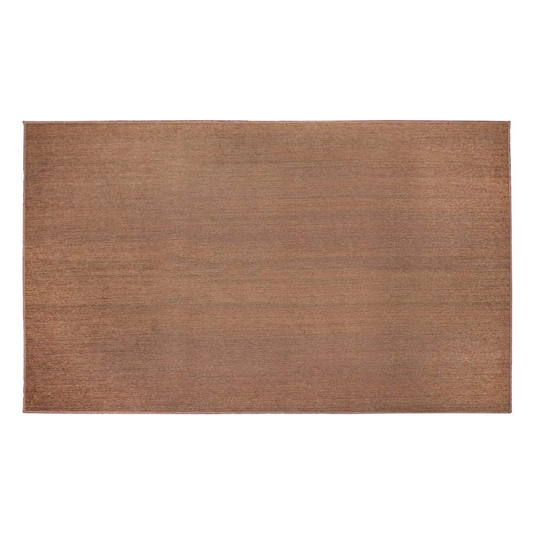 361472WEB – CRYSTAL ART Carpet, 3 Foot x 5 Foot Solid Espresso Polyester Polypropylene Backing Stain Resistant Machin...
